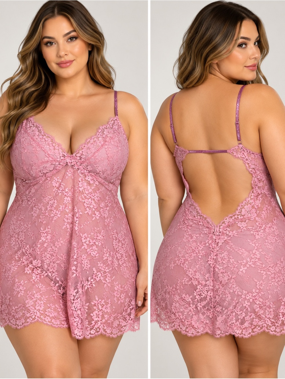 Victoria's Secret Pink Lace Chemise Slip Sz XXL NWT
